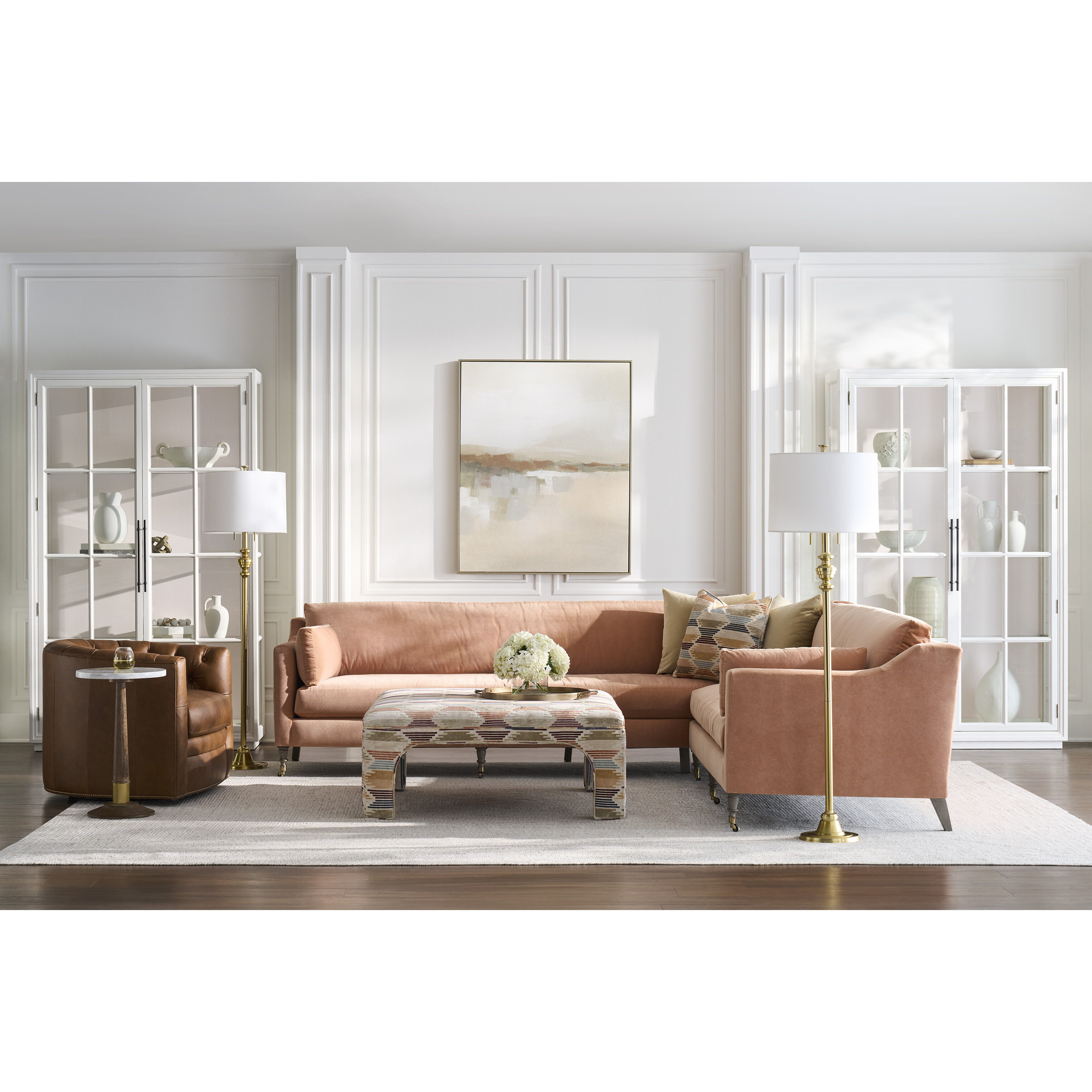 Arthur 65 inch 100 watt Modern Brass Floor Lamp Portable Light