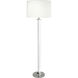 Fineas 65 inch 150 watt Clear Glass with Polished Nickel Floor Lamp Portable Light in Ascot White
