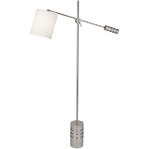 Campbell 62.38 inch 100.00 watt Polished Nickel Floor Lamp Portable Light in Oyster Linen