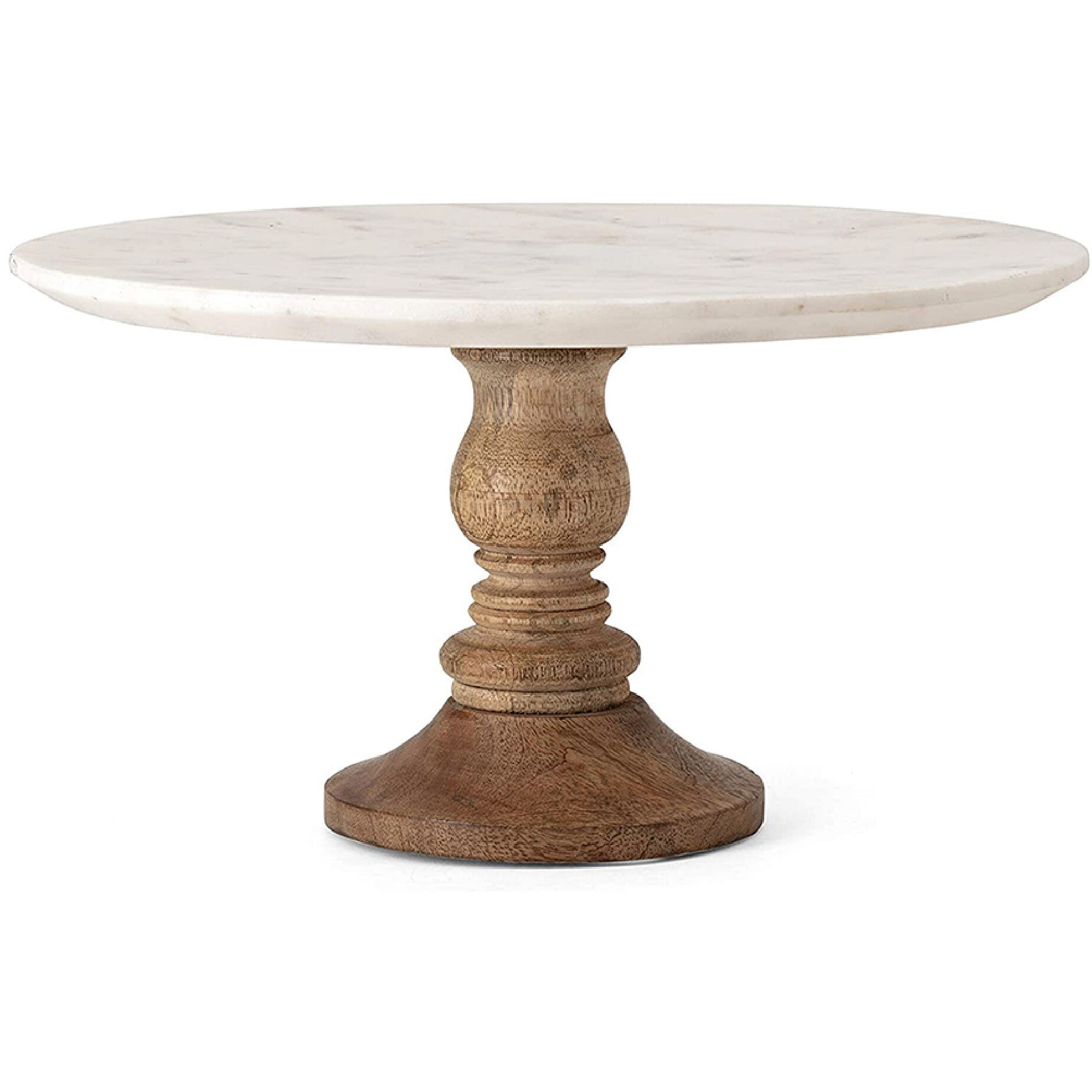Lissa 12 X 12 inch White/Natural Cake Stand