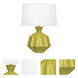 Orion 27 inch 150 watt Citron Table Lamp Portable Light, Polished Nickel Accents