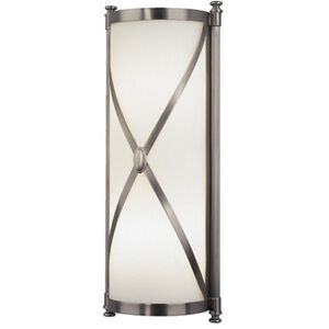 Chase 2 Light 7 inch Dark Antique Nickel Wall Sconce Wall Light