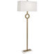 Oculus 62.75 inch 150 watt Warm Brass Floor Lamp Portable Light in Oyster Linen