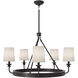 William 9 Light 34.5 inch Deep Patina Bronze Chandelier Ceiling Light