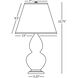 Small Double Gourd 22.75 inch 150.00 watt Matte Lily Glazed Ceramic with Antique Silver Accent Lamp Portable Light in Spring Floral