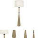 Hatteras 61 inch 150 watt Natural Rope with Deep Patina Bronze Floor Lamp Portable Light in Fondine