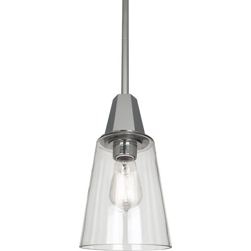 Wheatley 1 Light 15 inch Polished Chrome Pendant Ceiling Light in Clear Glass