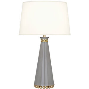 Pearl 29.38 inch 150.00 watt Smoky Taupe Table Lamp Portable Light in Modern Brass, Fondine
