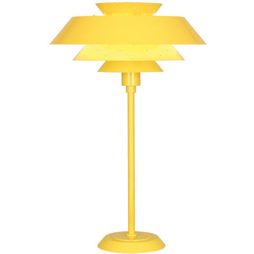 Pierce 26.5 inch 150.00 watt Canary Yellow Table Lamp Portable Light