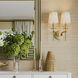 Cristallo Wallchiere Wall Light in Modern Brass