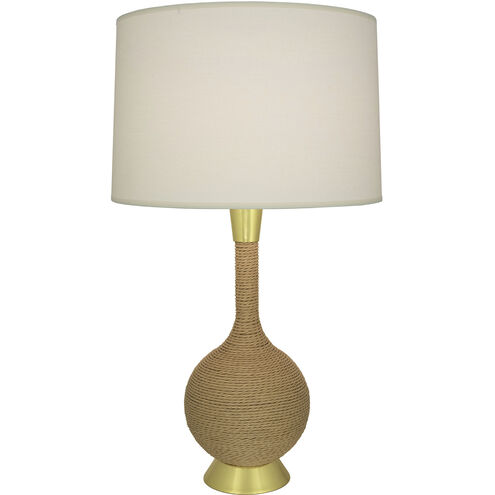 Hatteras 30 inch 150.00 watt Natural Rope with Modern Brass Table Lamp Portable Light in Fondine