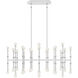 Kane LED 38.25 inch Matte Daisy with Polished Nickel Pendant Ceiling Light