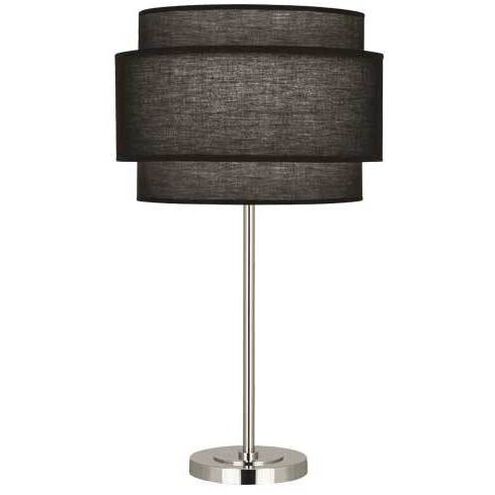Decker 28.75 inch 150.00 watt Polished Nickel Table Lamp Portable Light in Raven Black
