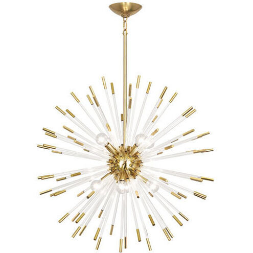 Andromeda 8 Light 28 inch Modern Brass Chandelier Ceiling Light