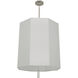 Kate 6 Light 22 inch Polished Nickel Pendant Ceiling Light in Pearl Gray