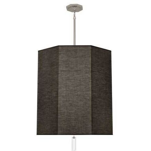 Kate 6 Light 23.75 inch Polished Nickel Pendant Ceiling Light in Raven Black