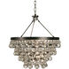 Bling 4 Light 20.5 inch Deep Patina Bronze Chandelier Ceiling Light
