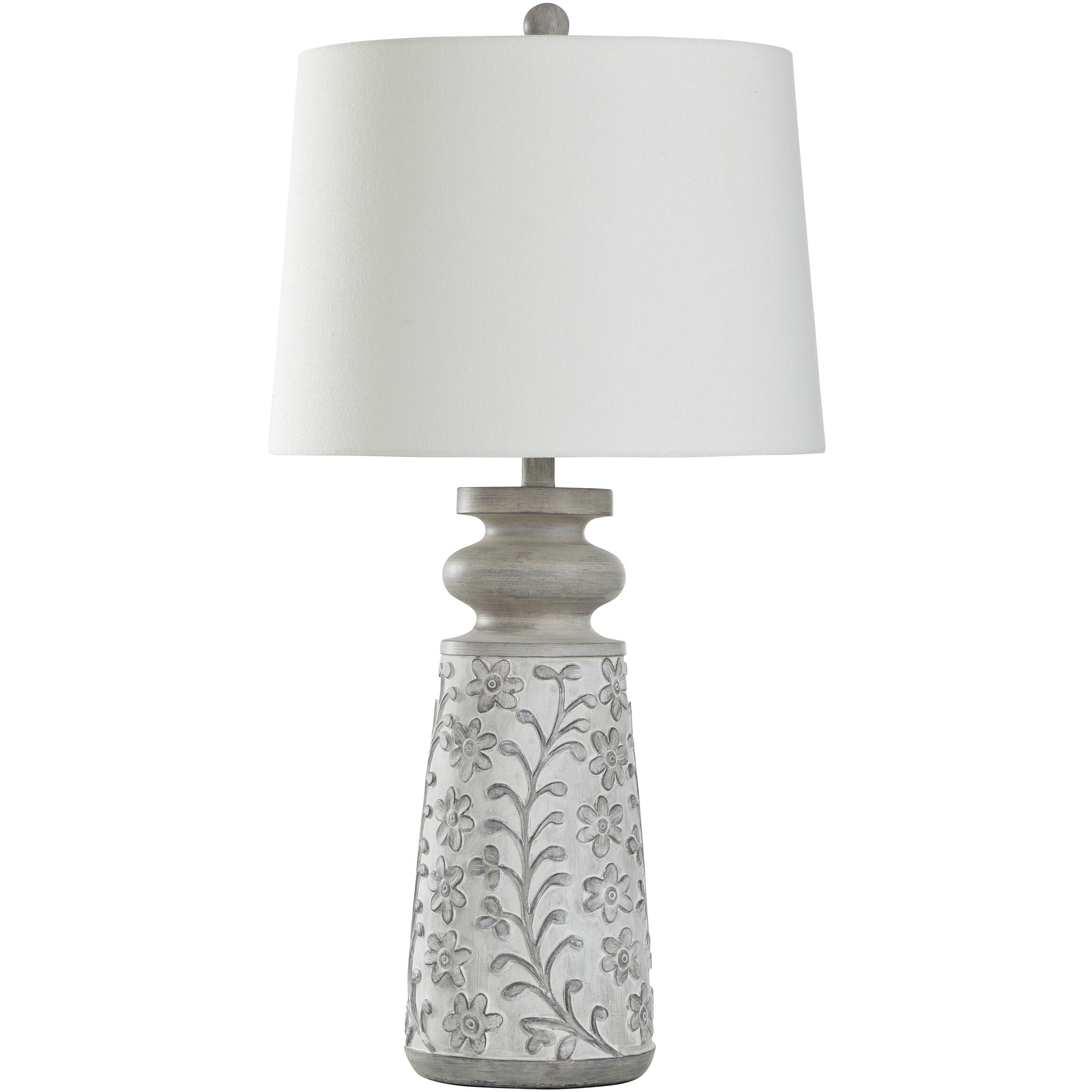 Isaac 32 inch 100.00 watt Greyson and Rubbed White Table Lamp Portable Light