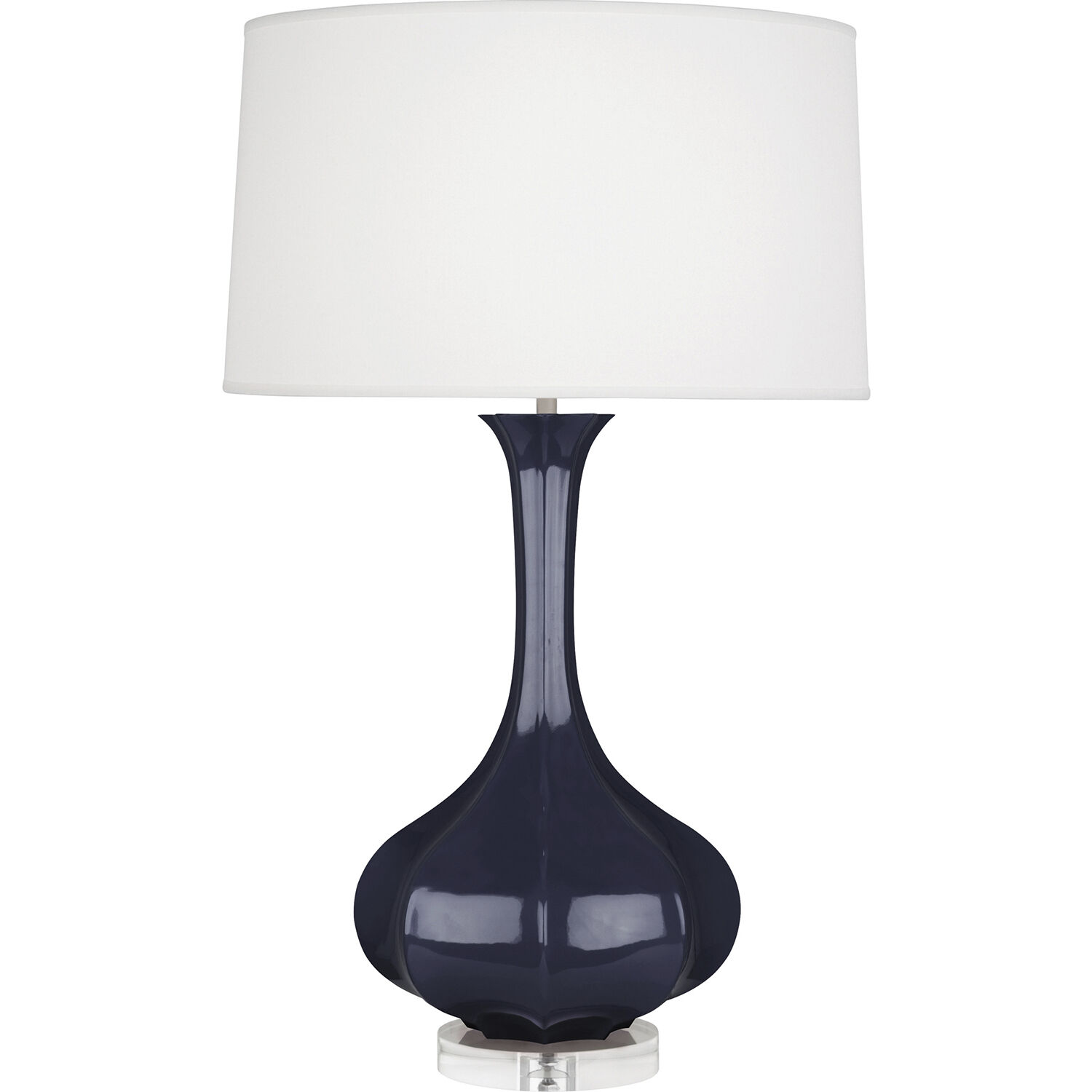 Pike 32.75 inch 150 watt Midnight Blue Table Lamp Portable Light in Lucite