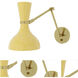 Clare 1 Light 7 inch Sunset Yellow with Modern Brass Adjustable Armed Wall Sconce Wall Light