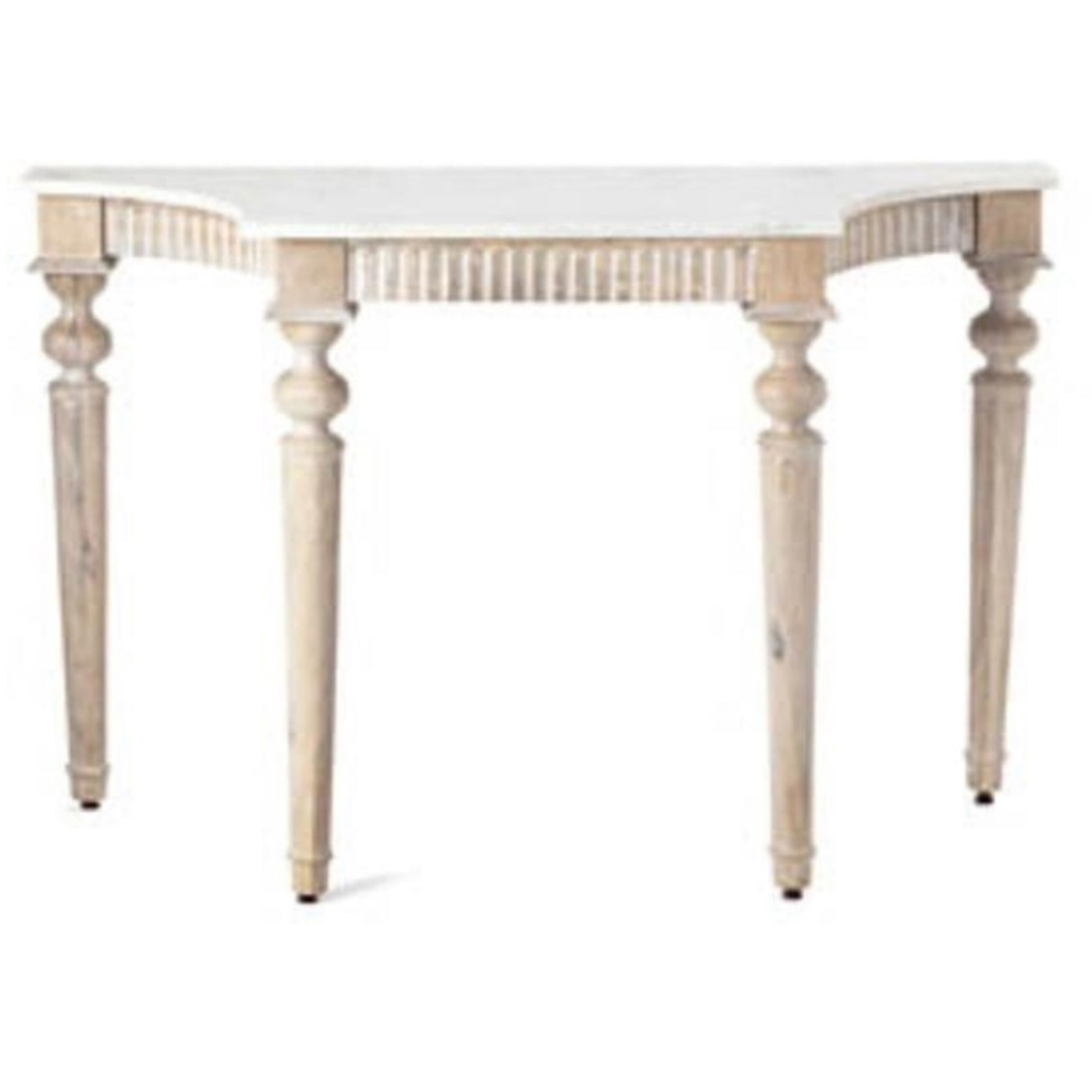 Adela 46.1 X 15.9 inch White/Brown Console Table