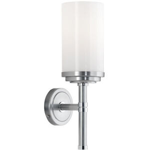 Halo 1 Light 3.94 inch Brushed Chrome Wall Sconce Wall Light