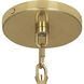 Decker 3 Light 24 inch Modern Brass Pendant Ceiling Light in Pearl Gray