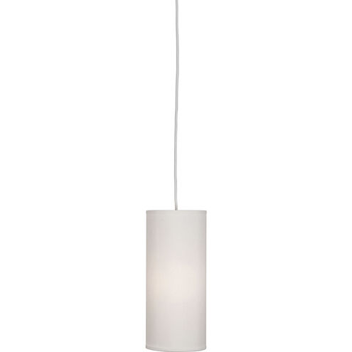 Elena 1 Light 15 inch Painted White Pendant Ceiling Light in Pearl Dupioni