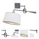 Real Simple 31.25 inch 60 watt Gunmetal Powder Coat Wall Swinger Wall Light