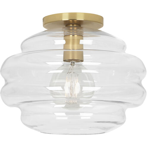 Horizon 1 Light 11.75 inch Clear Glass Flushmount Ceiling Light