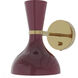 Clare 1 Light 7 inch Sugar Plum with Modern Brass Wall Sconce Wall Light