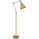 Alloy 10.5 inch 60.00 watt Warm Brass Floor Lamp Portable Light
