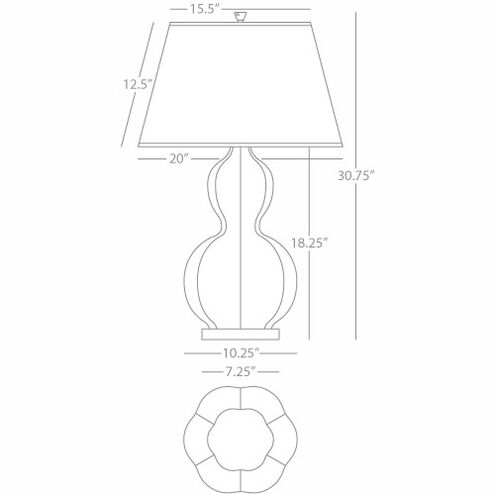 Williamsburg Randolph 30.63 inch 150.00 watt Deep Mauve Table Lamp Portable Light