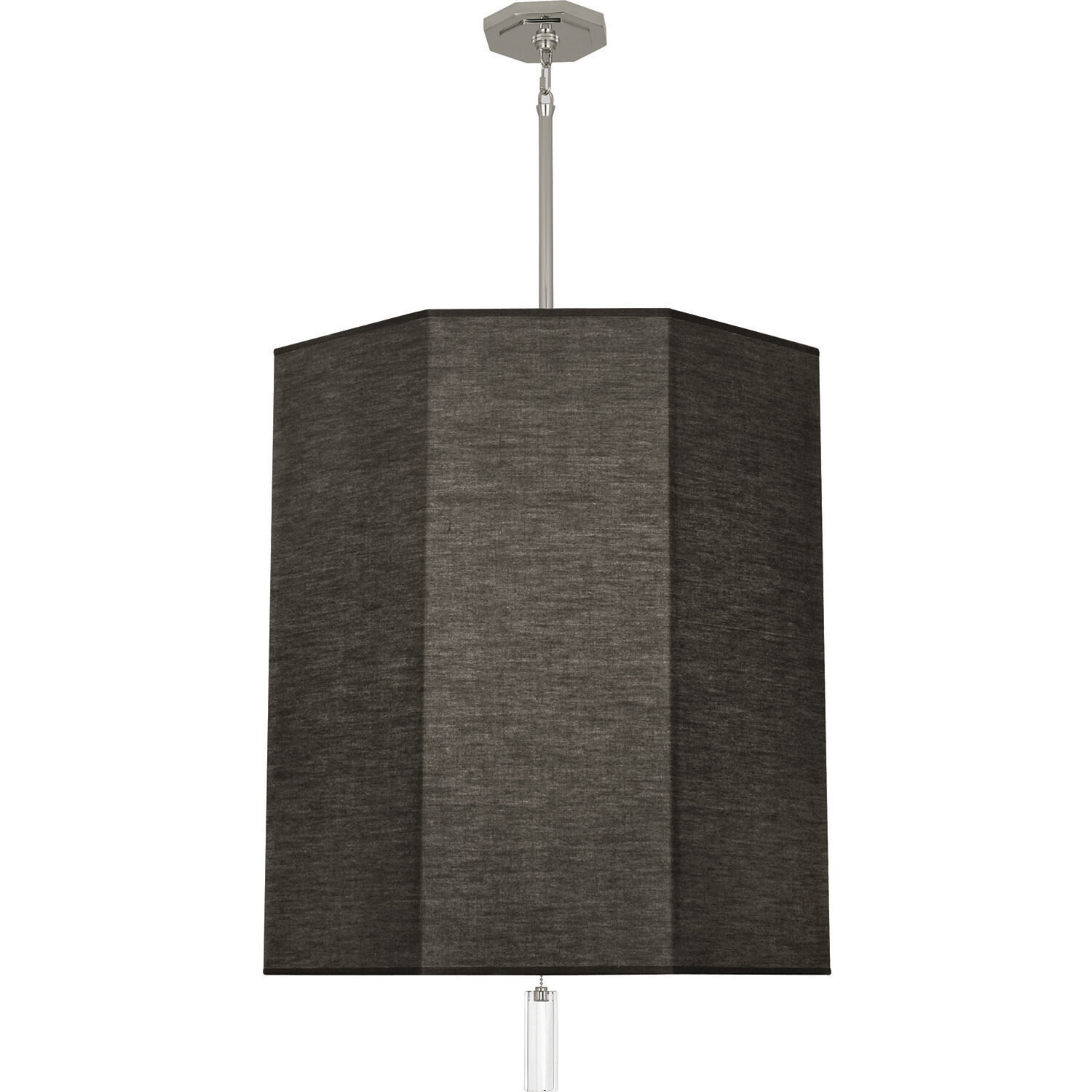 Kate 6 Light 22 inch Polished Nickel Pendant Ceiling Light in Raven Black