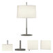 Echo 22.75 inch 60 watt Stainless Steel Accent Lamp Portable Light