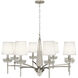Cristallo LED 41 inch Polished Nickel with Lucite Chandelier Ceiling Light in Lucite Crystal