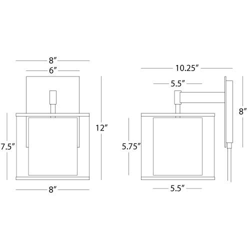 Saturnia 1 Light 8 inch Deep Patina Bronze Wall Sconce Wall Light