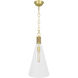 Hatteras LED 11.75 inch Natural Rope with Modern Brass Pendant Ceiling Light