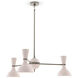 Clare 3 Light 27.75 inch Polished Nickel Chandelier Ceiling Light in Rose Water