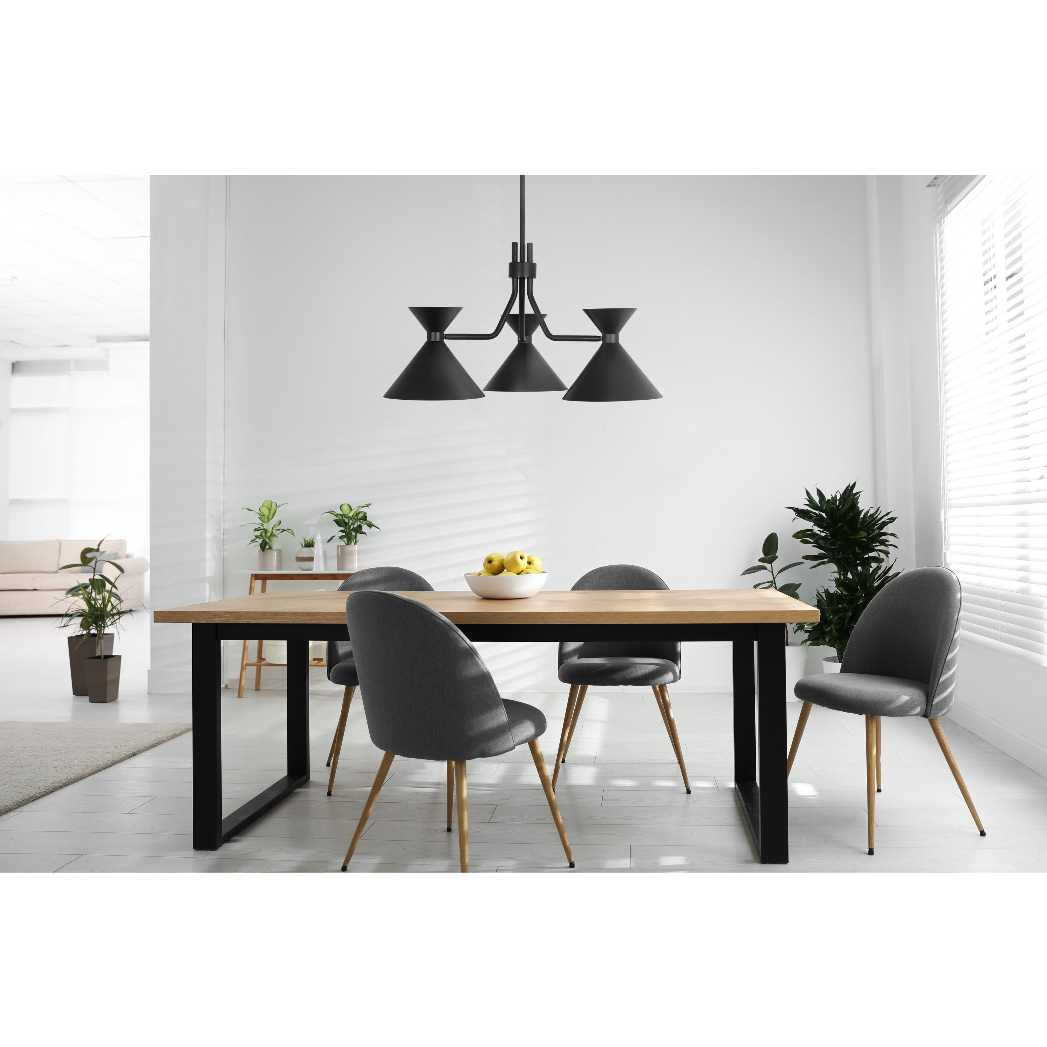 Cinch 3 Light 28.5 inch Matte Black Chandelier Ceiling Light