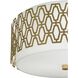 Marcel LED 16 inch Modern Brass Flush Mount Ceiling Light, Geometric Framing