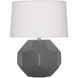 Small Franklin 16.38 inch 60 watt Matte Ash Accent Lamp Portable Light