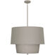 Decker 3 Light 24 inch Polished Nickel Pendant Ceiling Light in Smoke Gray