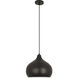 Dal 1 Light 14 inch Deep Patina Bronze Pendant Ceiling Light