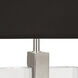 Lincoln 29 inch 150 watt Polished Nickel Table Lamp Portable Light in Black With Matte Silver