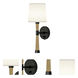Hatteras 1 Light 7 inch Natural Rope with Deep Patina Bronze Wall Sconce Wall Light in White Fondine Fabric