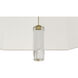 Kate 6 Light 23.75 inch Modern Brass Pendant Ceiling Light in Ascot White