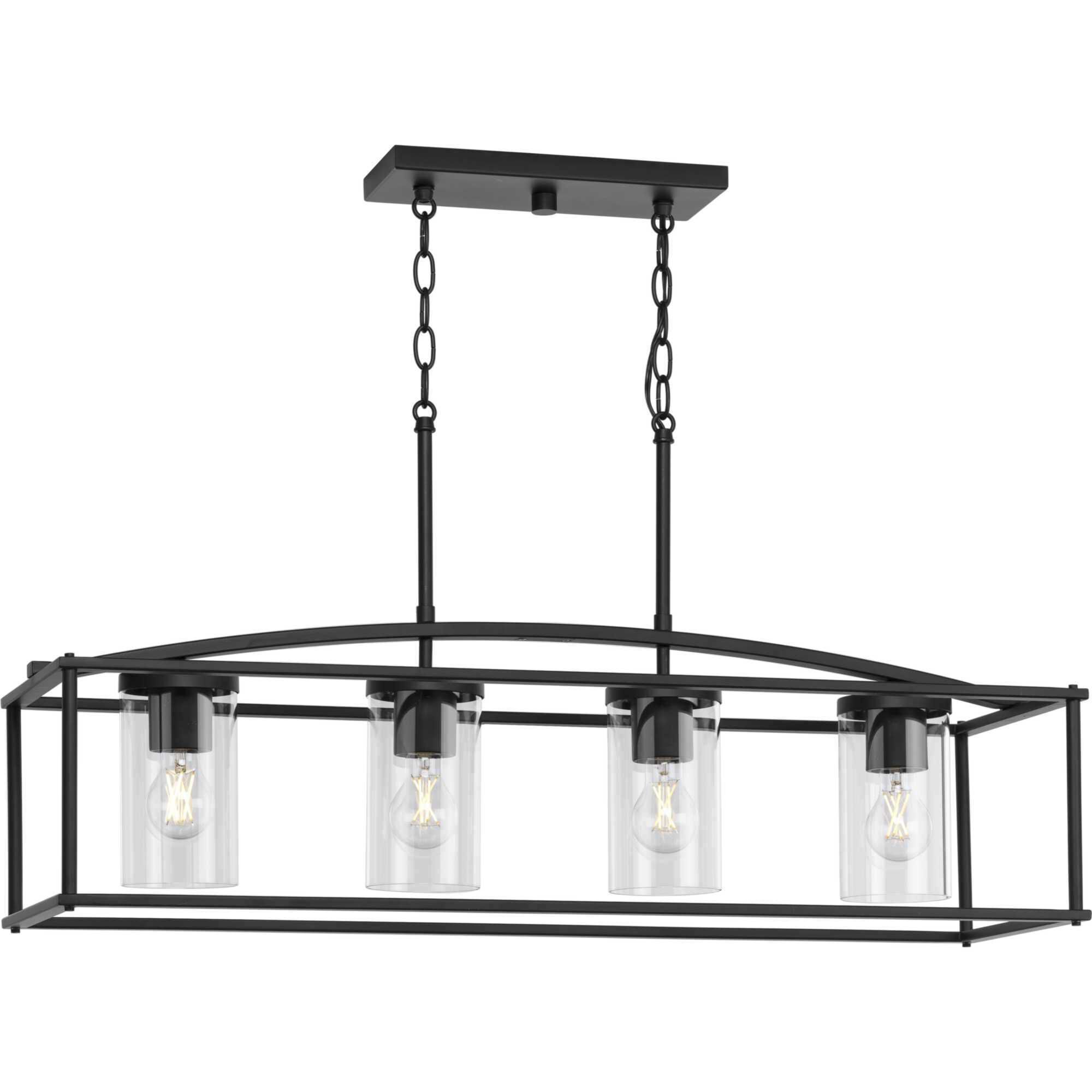 Swansea 4 Light 10.87 inch Matte Black Outdoor Linear Chandelier