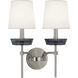 Cristallo 2 Light 14.75 inch Polished Nickel Wall Sconce Wall Light