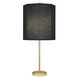 Kate 32.5 inch 150.00 watt Modern Brass Table Lamp Portable Light in Raven Black